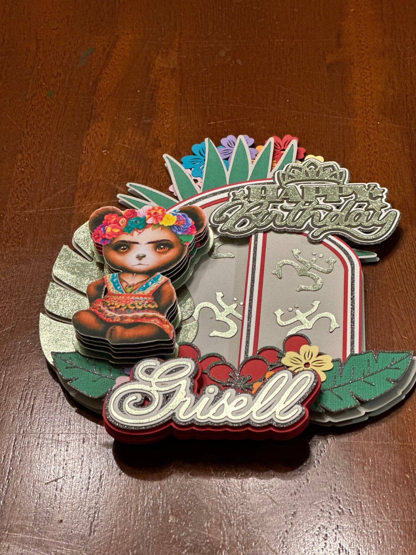 Cake Topper Tropical Heritage - Custom Name