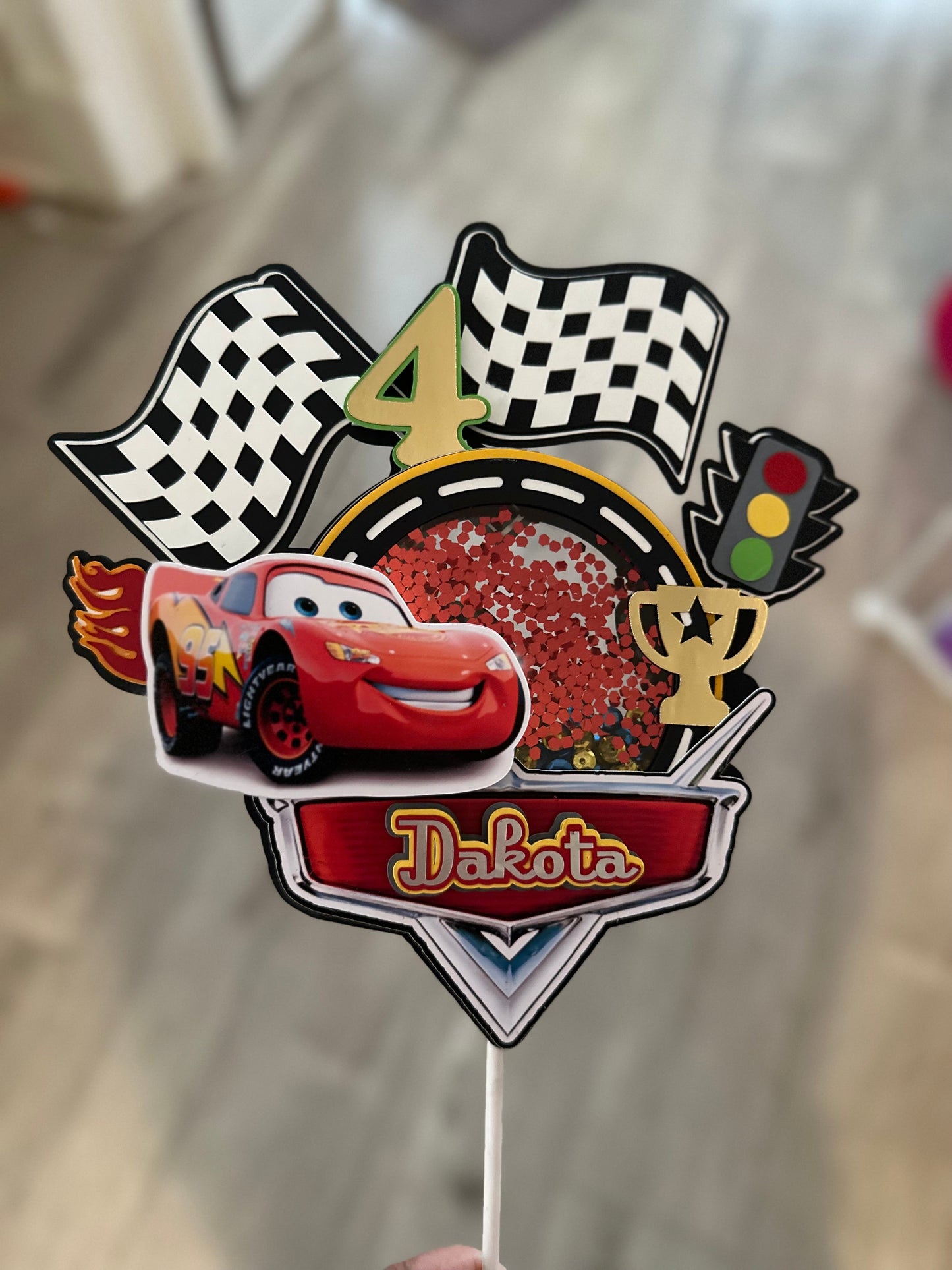Cake Topper Raceway - Custom Name